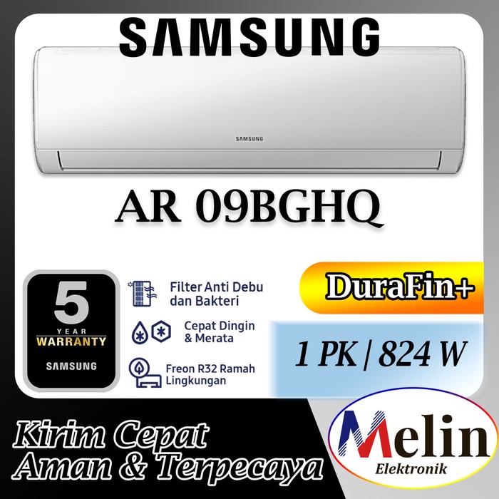 Jual AC SAMSUNG 1 PK AR09BGHQBSINSE SPLIT STANDARD DURAFIN UNIT ONLY ...