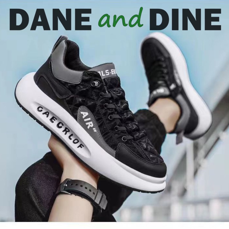 Jual Sneakers Pria Hitam Abu Ori DnD - GY5 | Shopee Indonesia