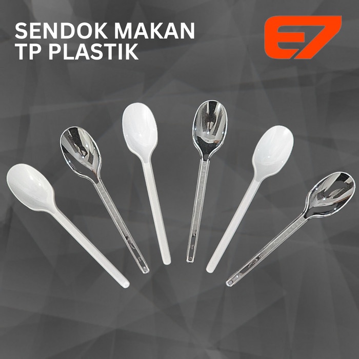 Jual Sendok Makan Plastik (isi 25pcs) Warna Bening/Putih - Plastic ...