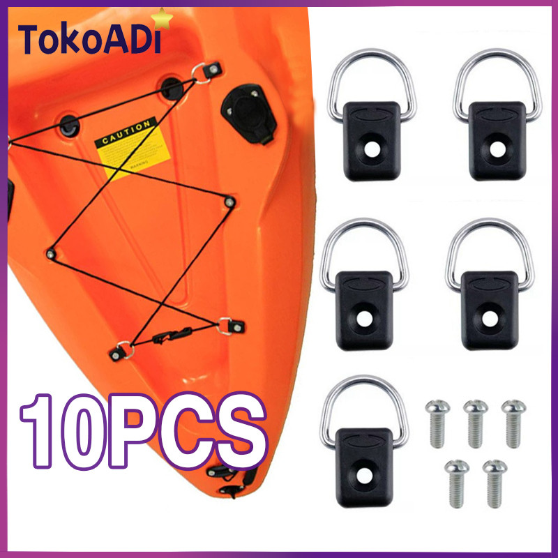 Kayak Fishing Rigging D-Ring, 10pcs Kayak Canoe Fishing Rigging Kit With M6 Screws For Boat Canoe Kayak