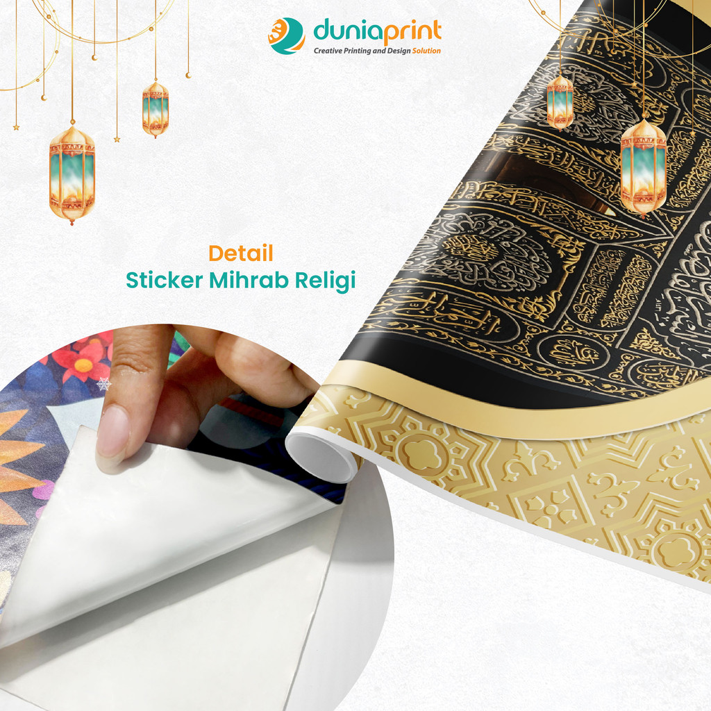 Jual Stiker Dinding Mushola Islami Motif Religi Gambar Mihrab Kabah ...