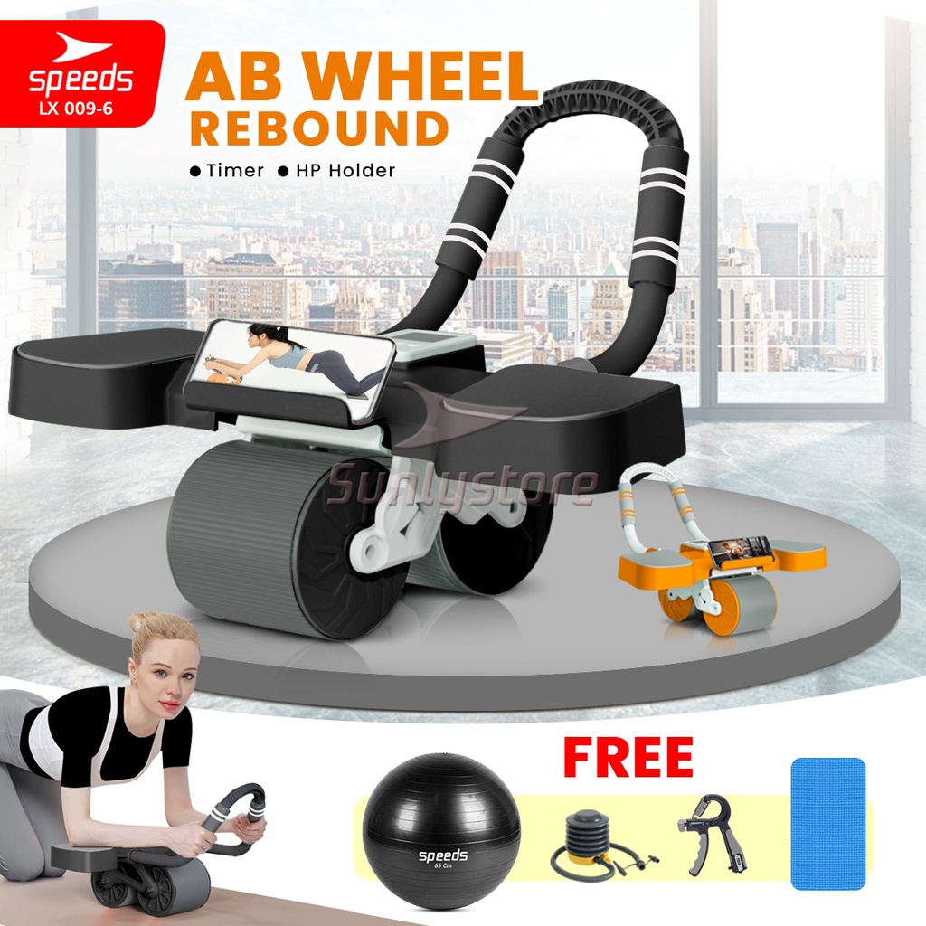 Ab Roller Mit Automatischem Rebound – Bauchrad Aus Stahl & PP, 15 Cm Durchmesser, Rutschfest, Für Core-Training, Bis 130 Kg
