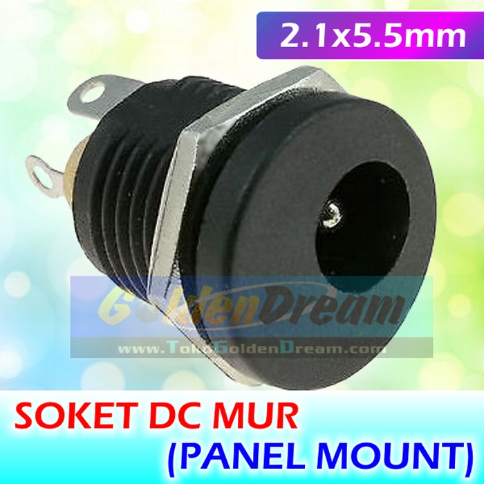 Jual Soket DC Mur 2.1x5.5mm Panel Mount Female Power Supply Socket ...