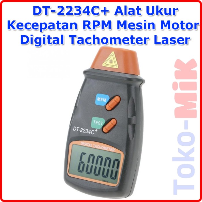 Jual DT-2234C+ Alat Ukur RPM Kecepatan Motor Mesin Digital Tachometer ...