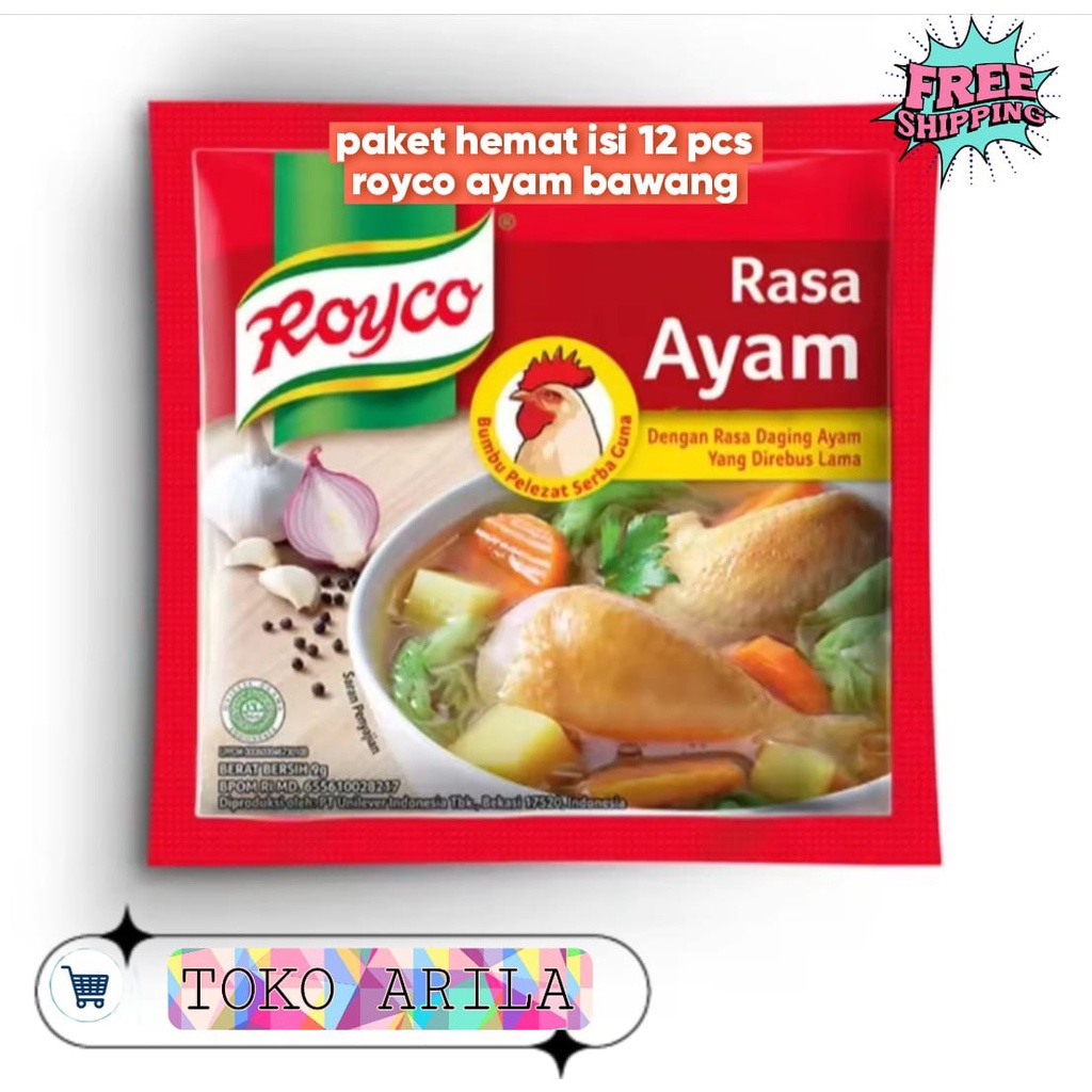 Jual ROYCO Bumbu Penyedap 9gr Kaldu AYAM SAPI Sachet RENCENG ( Isi 12 ...