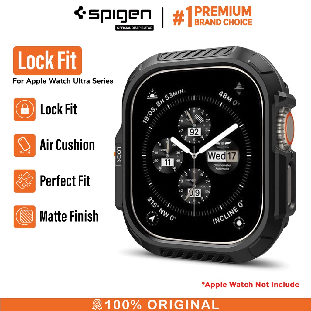 Jual Case Apple Watch Ultra Spigen Lock Fit 49mm Shockproof