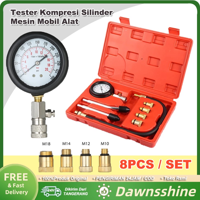 Jual 【Ready Stock】8Pcs/Set Alat Ukur Tester Kompresi Silinder Pengukur ...