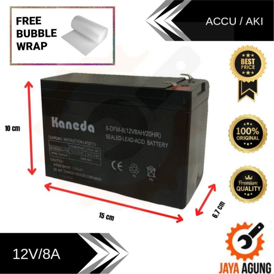 Jual Rs34d Kaneda Aki Kering Baterai Spayer Elektrik Ups 12v 8ah Battery Accu Ups Alat Semprot 8474