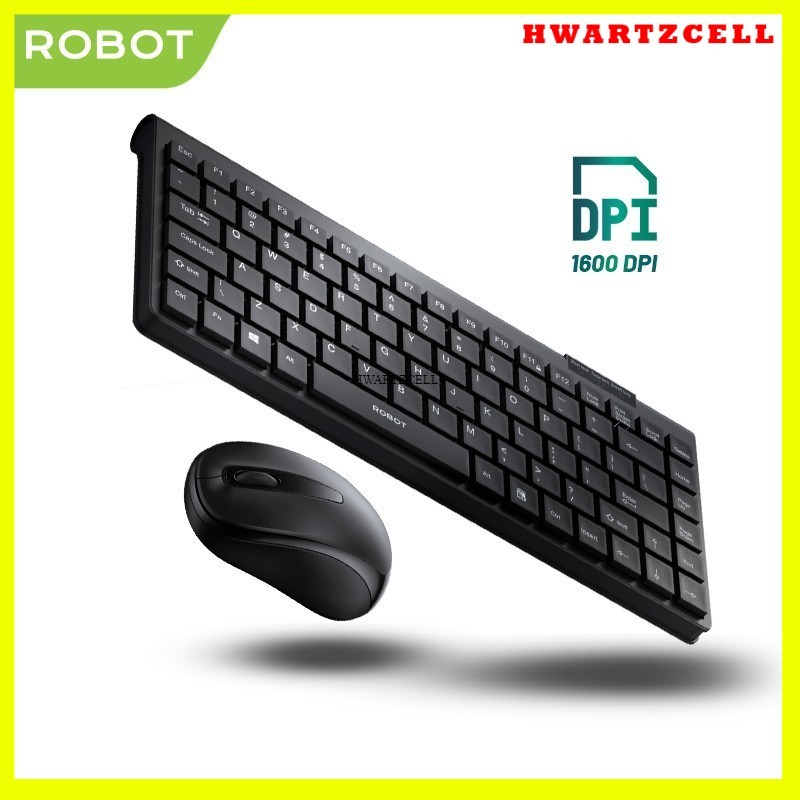 [HWARTZ] ROBOT KM3500 portable mini wireless set combo keyboard and mouse