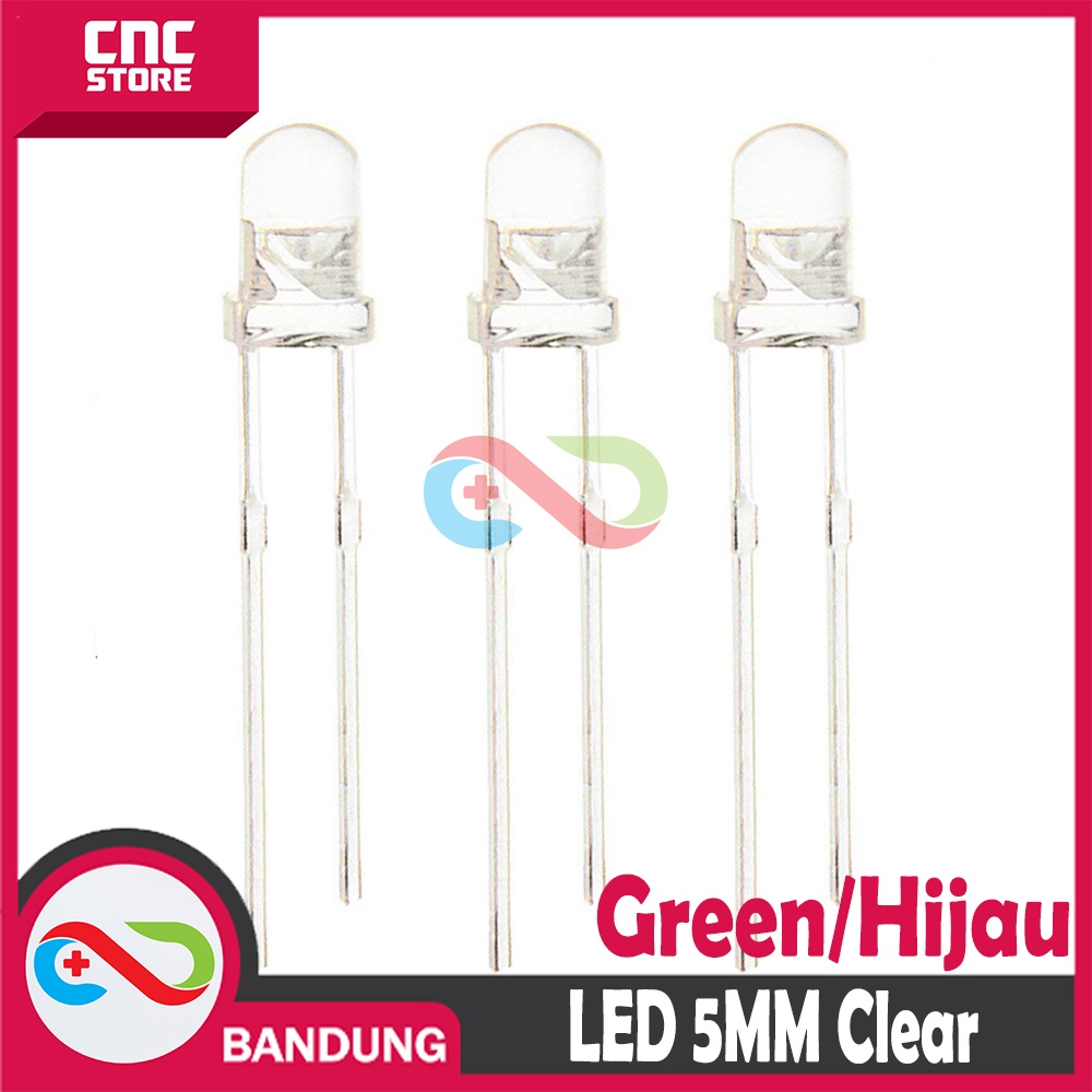 Jual 10PCS LED 5MM F5 SUPER BRIGHT GREEN HIJAU CLEAR | Shopee Indonesia