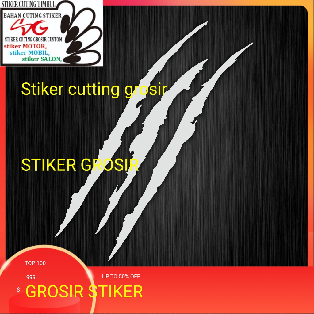Jual Stiker Cakar Motor Mobil Sticker monster claws Bahan cutting ...