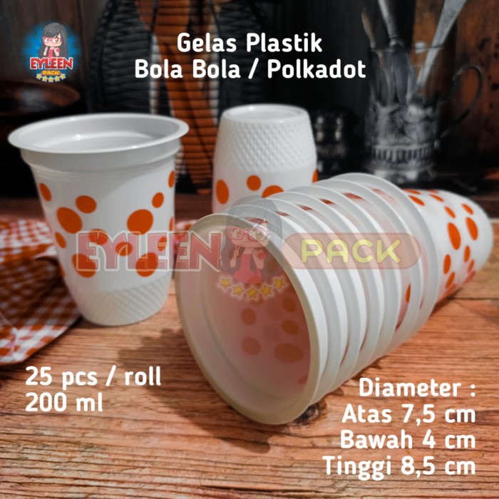 Jual Gelas Plastik Polkadot 200ml Isi 25 Pcs Gelas Plastik Bola Bola Gelas Pesta Shopee Indonesia 2951