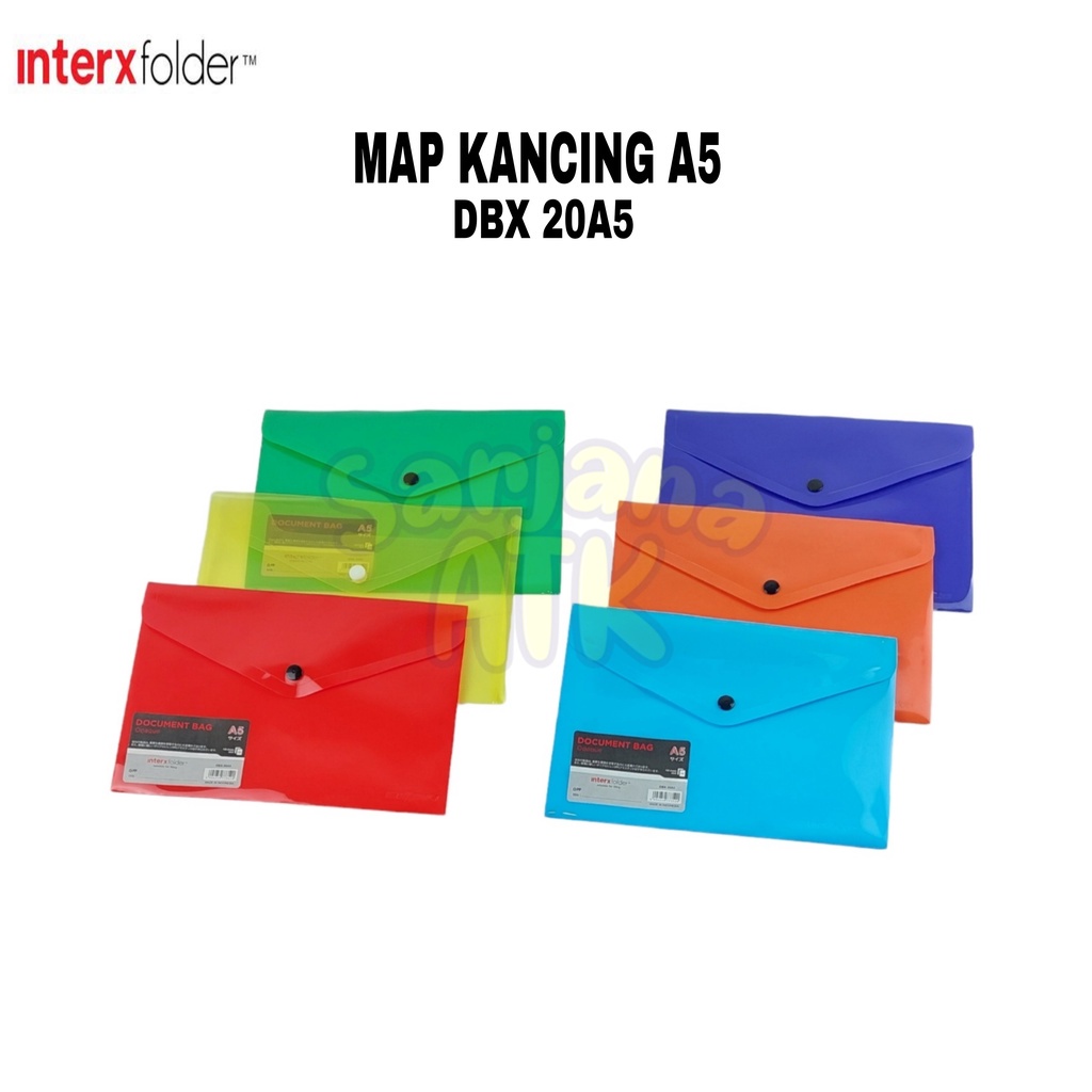 Jual Map Kancing / Document Bag A5 6 Warna InterXfolder DBX 20A5 ...