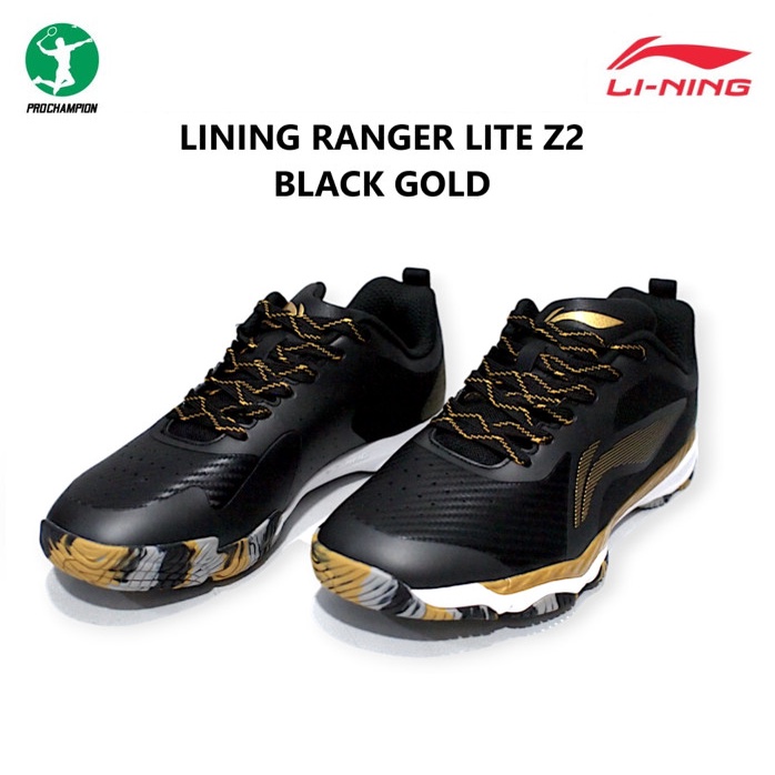 Jual Sepatu Badminton Shoes Lining Ranger Lite Z2 Black Gold | Shopee ...
