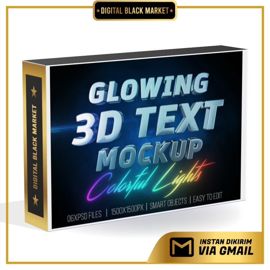 Jual Glowing Text 3d Mockup Photoshop Shopee Indonesia