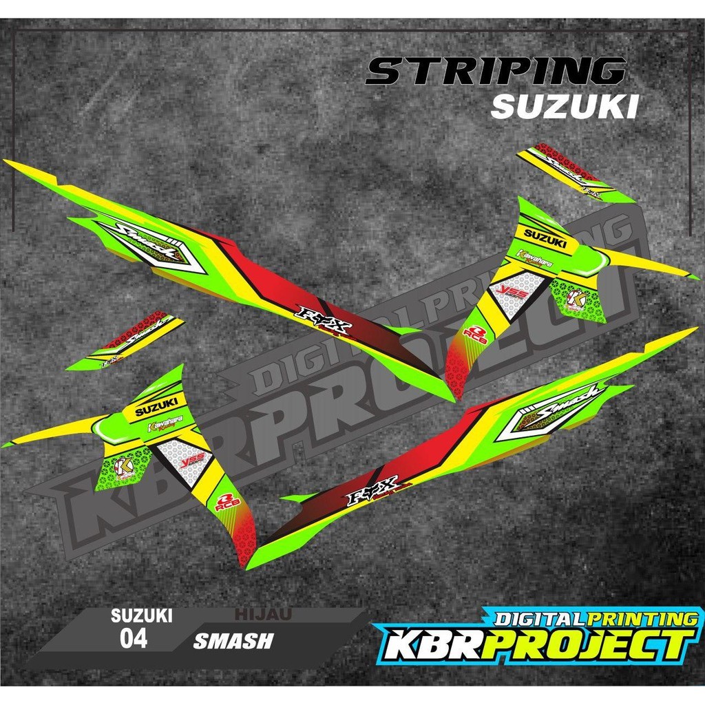 Jual Striping List Motor Variasi Suzuki Smash New Design Racing ...