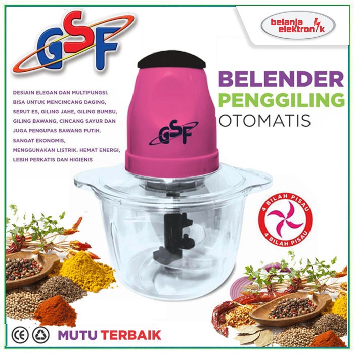 Jual Blender Penggiling Daging & Bumbu Otomatis GSF G-4177 - Chopper ...