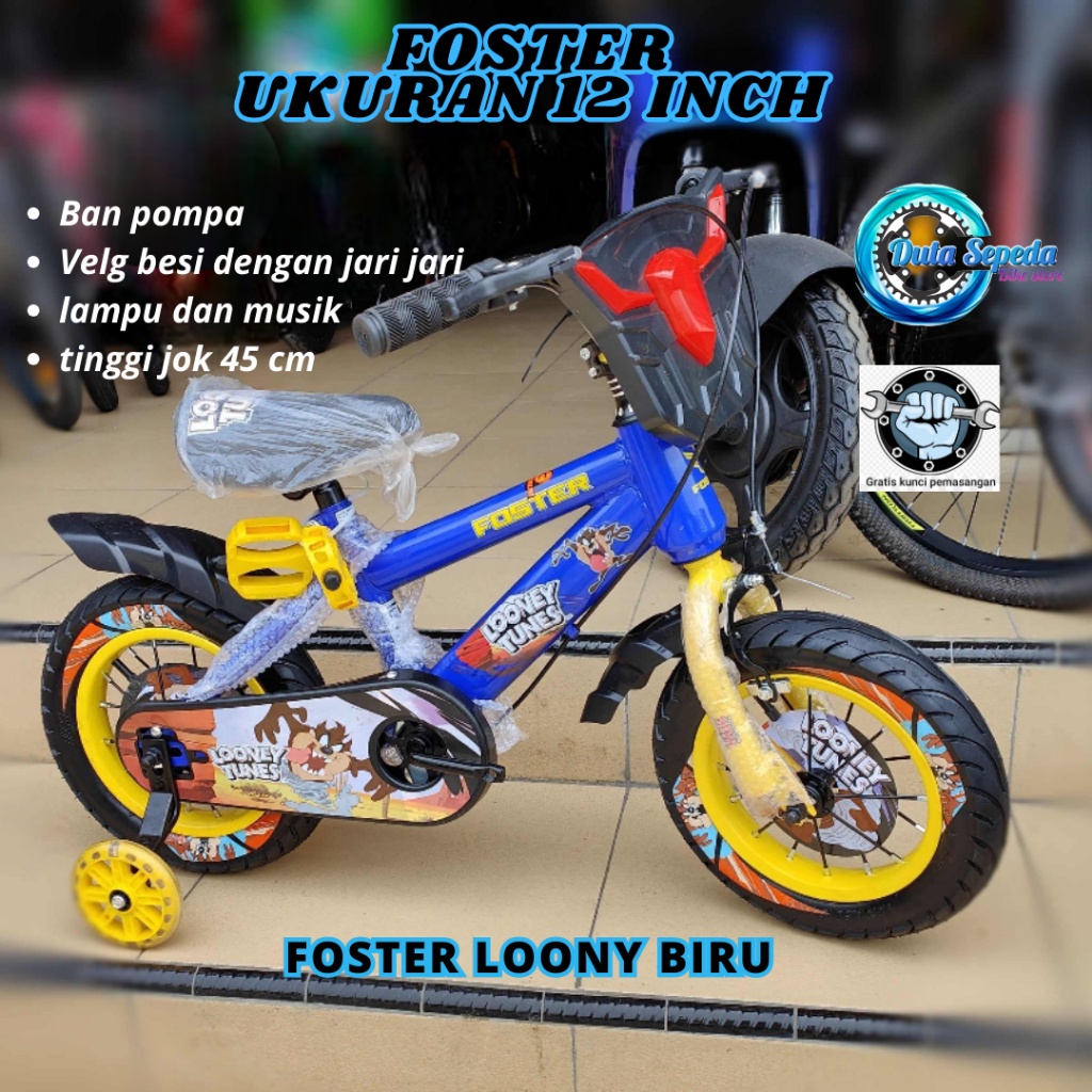 Jual sepeda anak laki | Cowo 12 inch Ban Pompa usia 3 - 5 Tahun ...