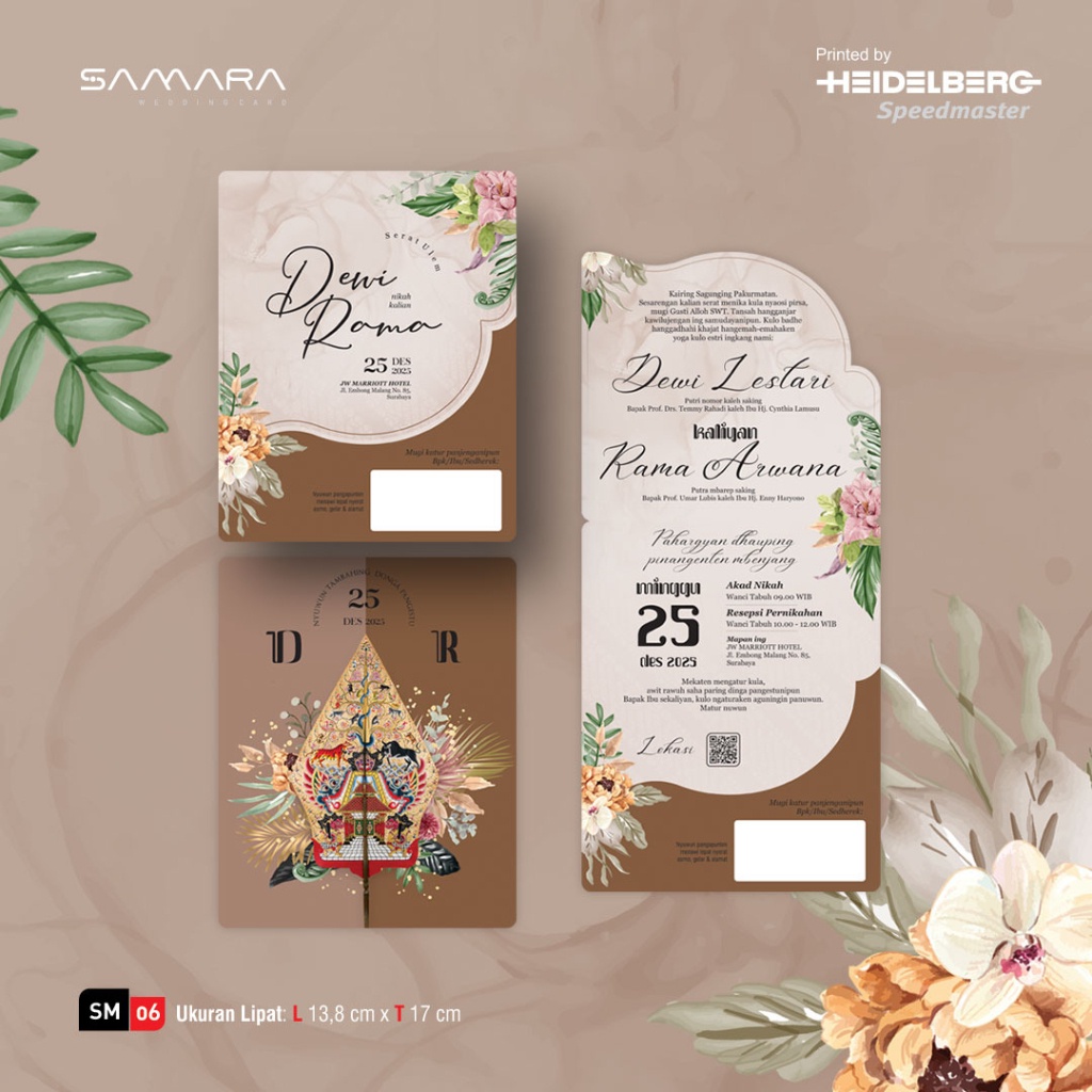 Jual CETAK UNDANGAN PERNIKAHAN DESAIN SIMPLE ELEGAN / UNDANGAN NIKAH ...