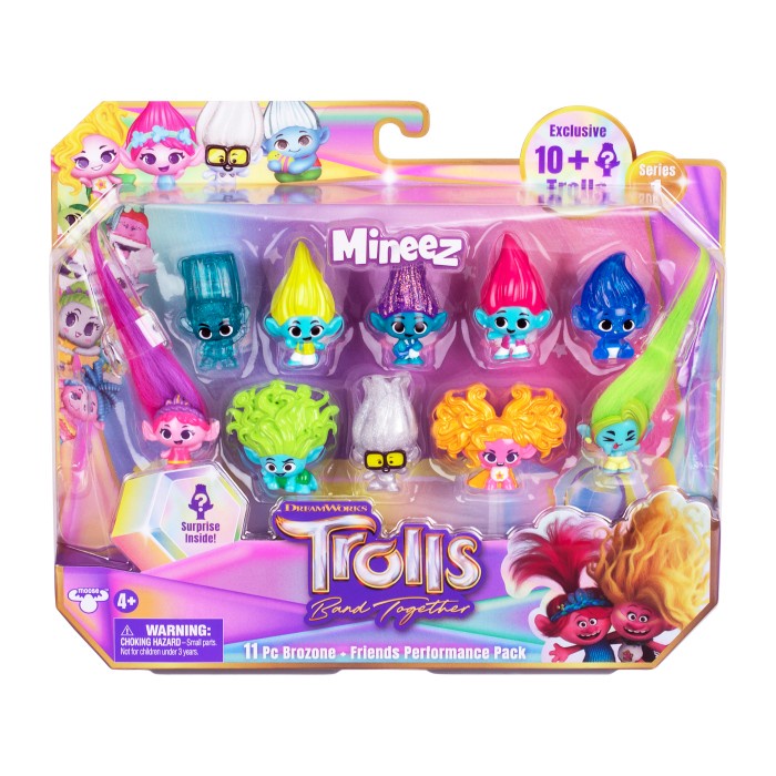 DreamWorks Trolls Band Together Rainbow Pom Poms Keychains with Surprise  Mini Doll, Rainbow Series 1