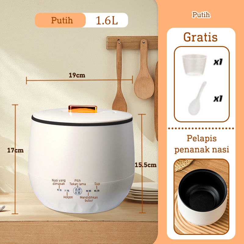 PROMO PREMIUM CEPAT PANAS ANTI LENGKET !! MYN Mall Mini Magic Com  Magic Com Kecil Penanak nasi Panci Listrik Mini Rice Cooker Mini