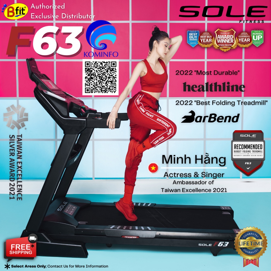 Jual SOLE USA F63 Treadmill Alat Fitness Treadmill Listrik Premium