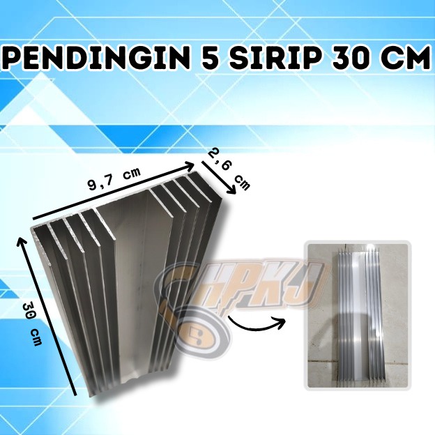 Jual HEATSINK PENDINGIN POWER HS 30CM 5 SIRIP Heat sink HS 30 cm 2mm