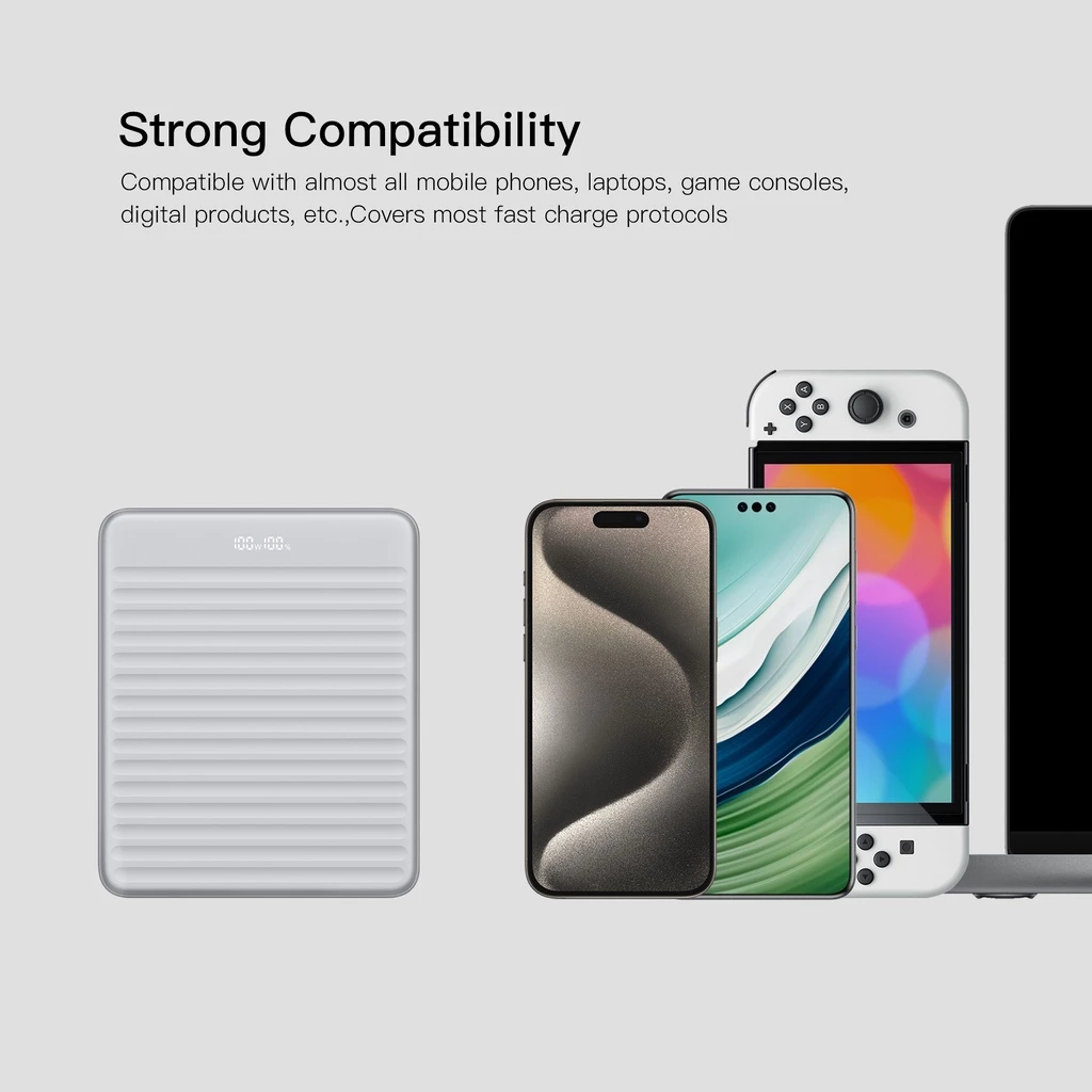 KiiP E63 Power Bank Fast Charging 100W Quick Charge Type C PD