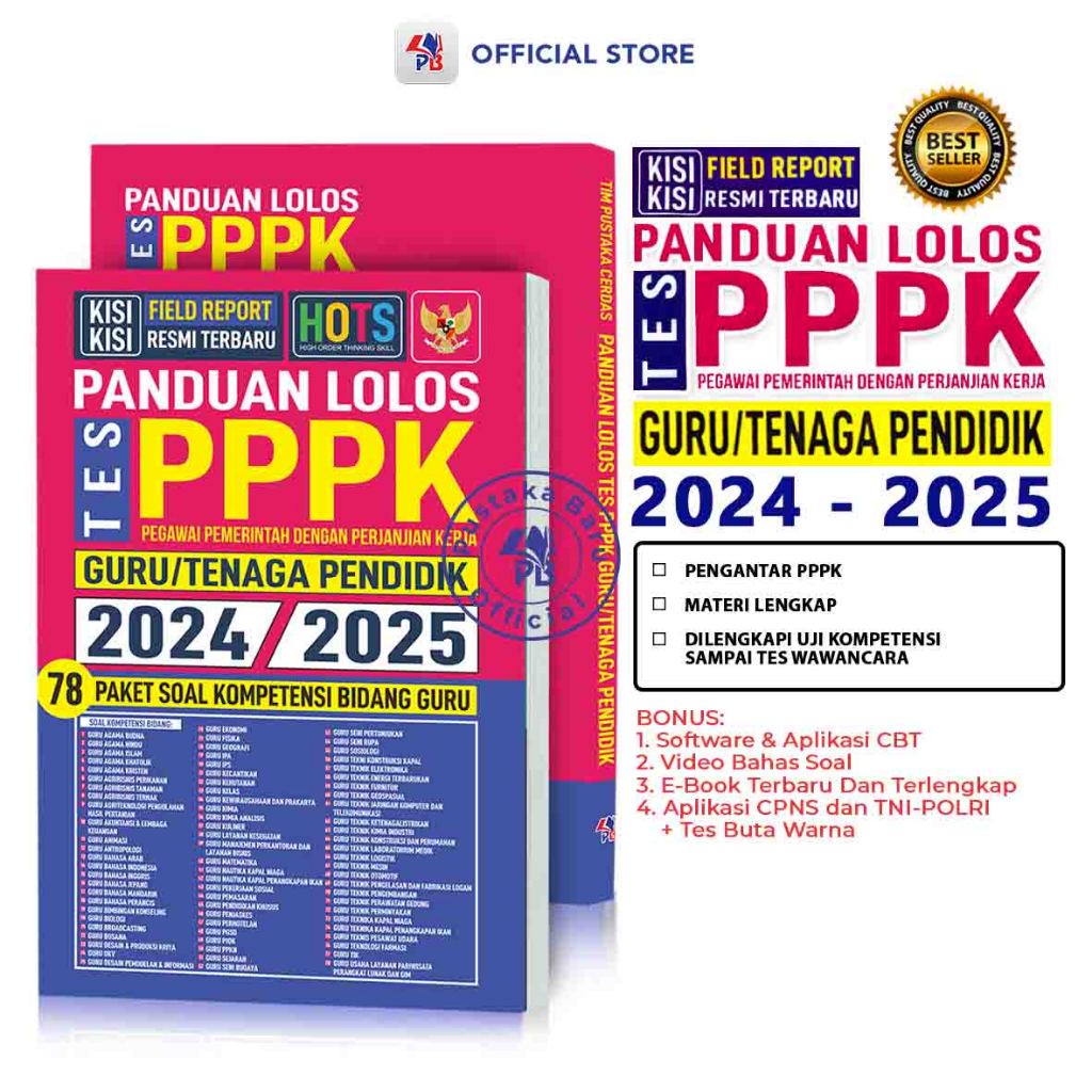 Jual Buku PPPK 2024 2025 / Panduan Lolos Tes PPPK Untuk Guru / Tenaga