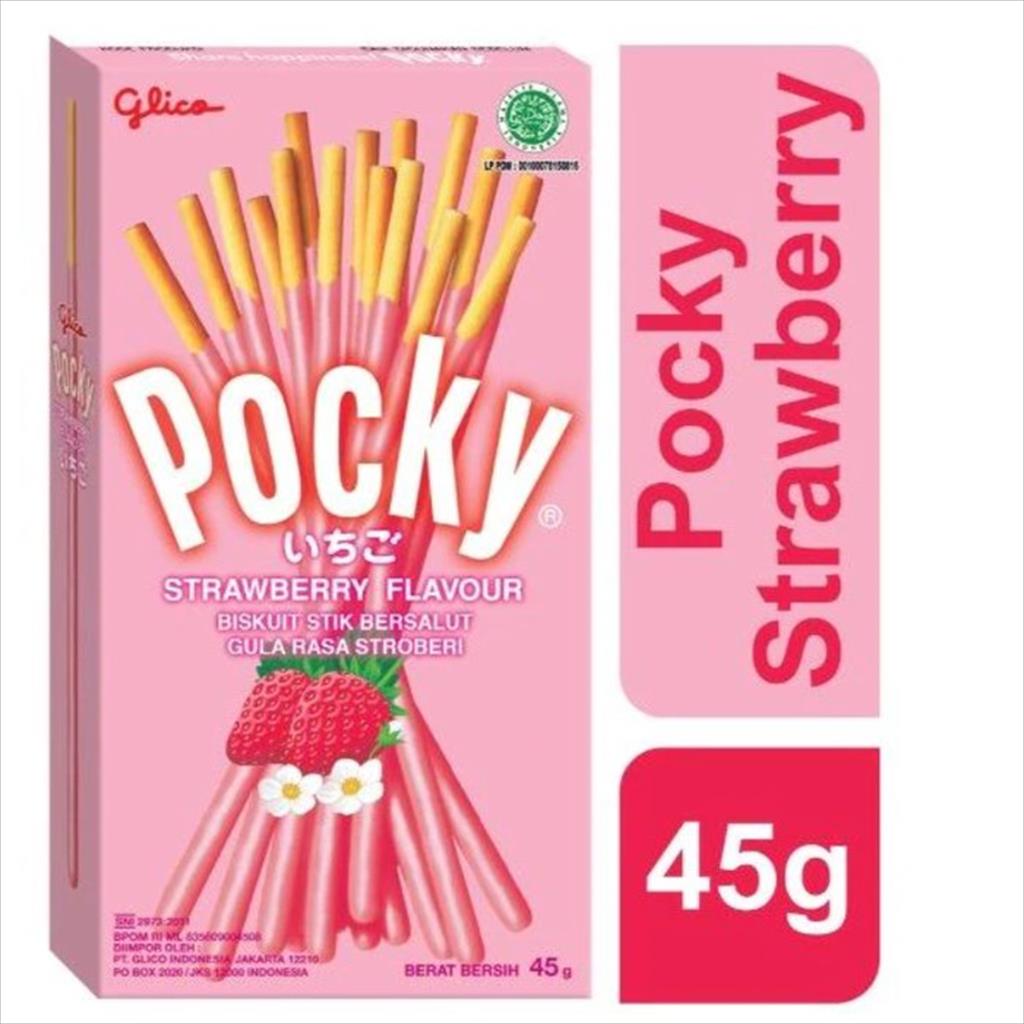 Glico Biscuit Pocky Strawberry Box 45G