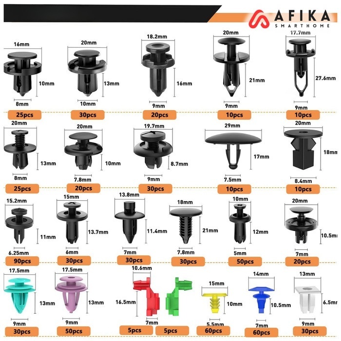 Jual Baut Rivet Set Mobil Universal Clip Kancing Car Push Pin Fasteners ...