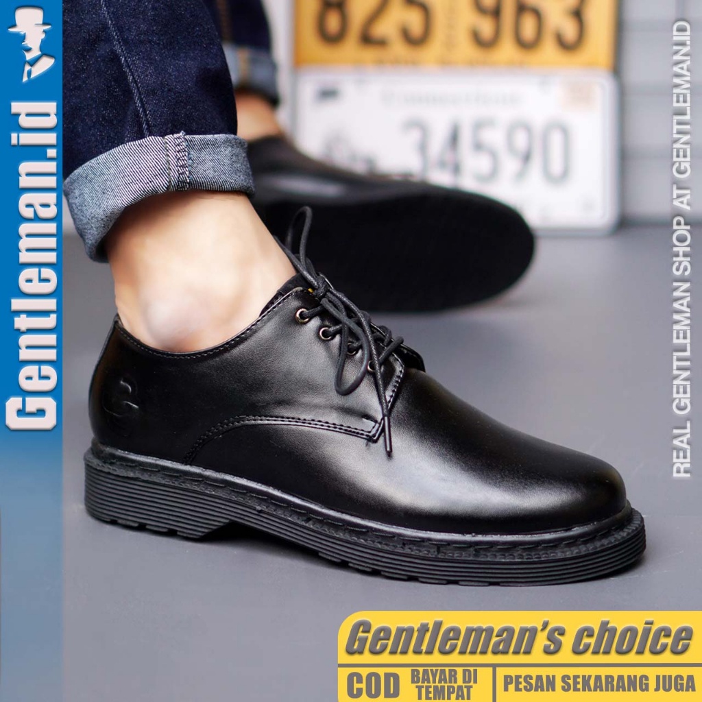 Jual Gentleman Jackson Sepatu Formal Hitam Pria Loafer Kerja Kantor Pantofel Model Docmart