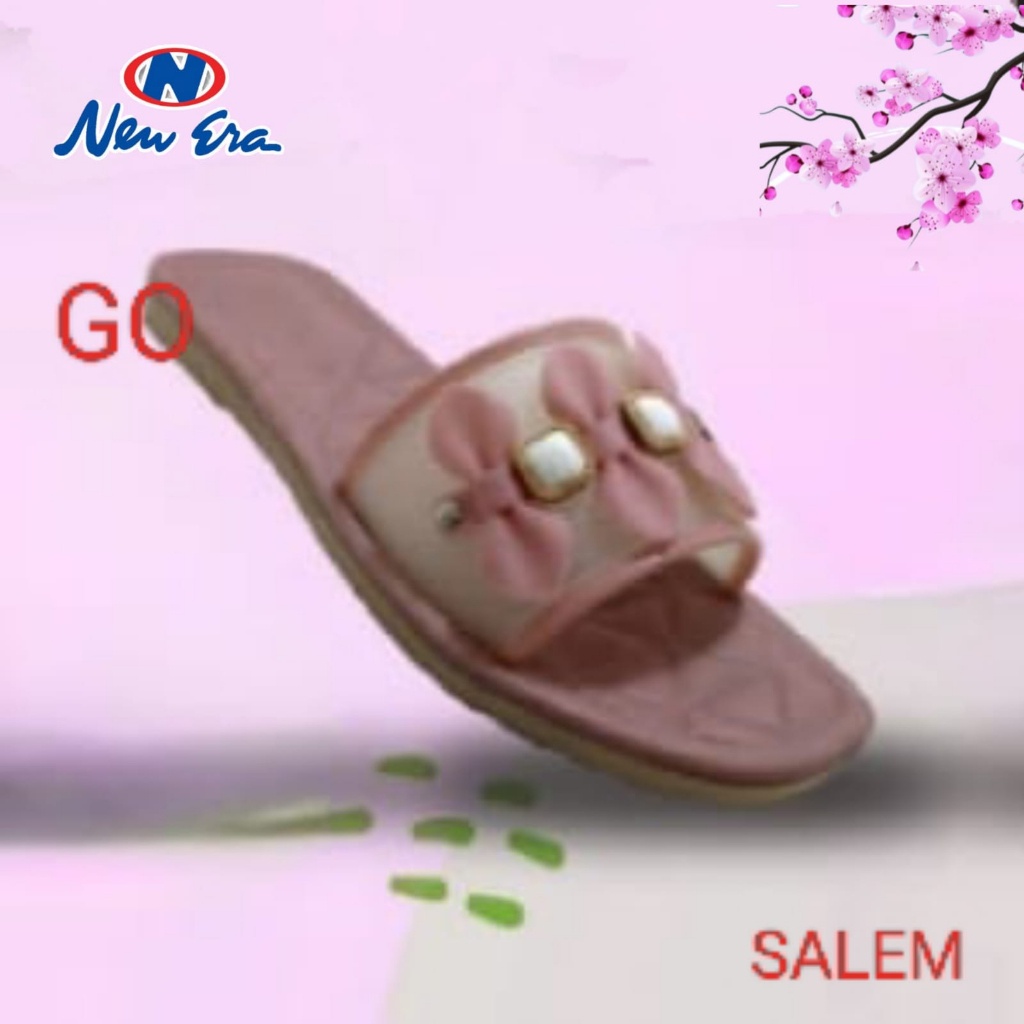 Jual gos NEW ERA LB 10041 Flower Sandal Karet Wanita Slop Sandal