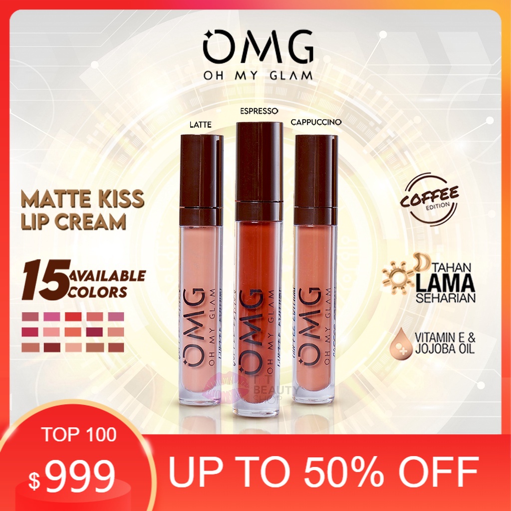 Jual OMG OH MY GLAM Matte Kis Lip Cream 3.5 Gr | Shopee Indonesia