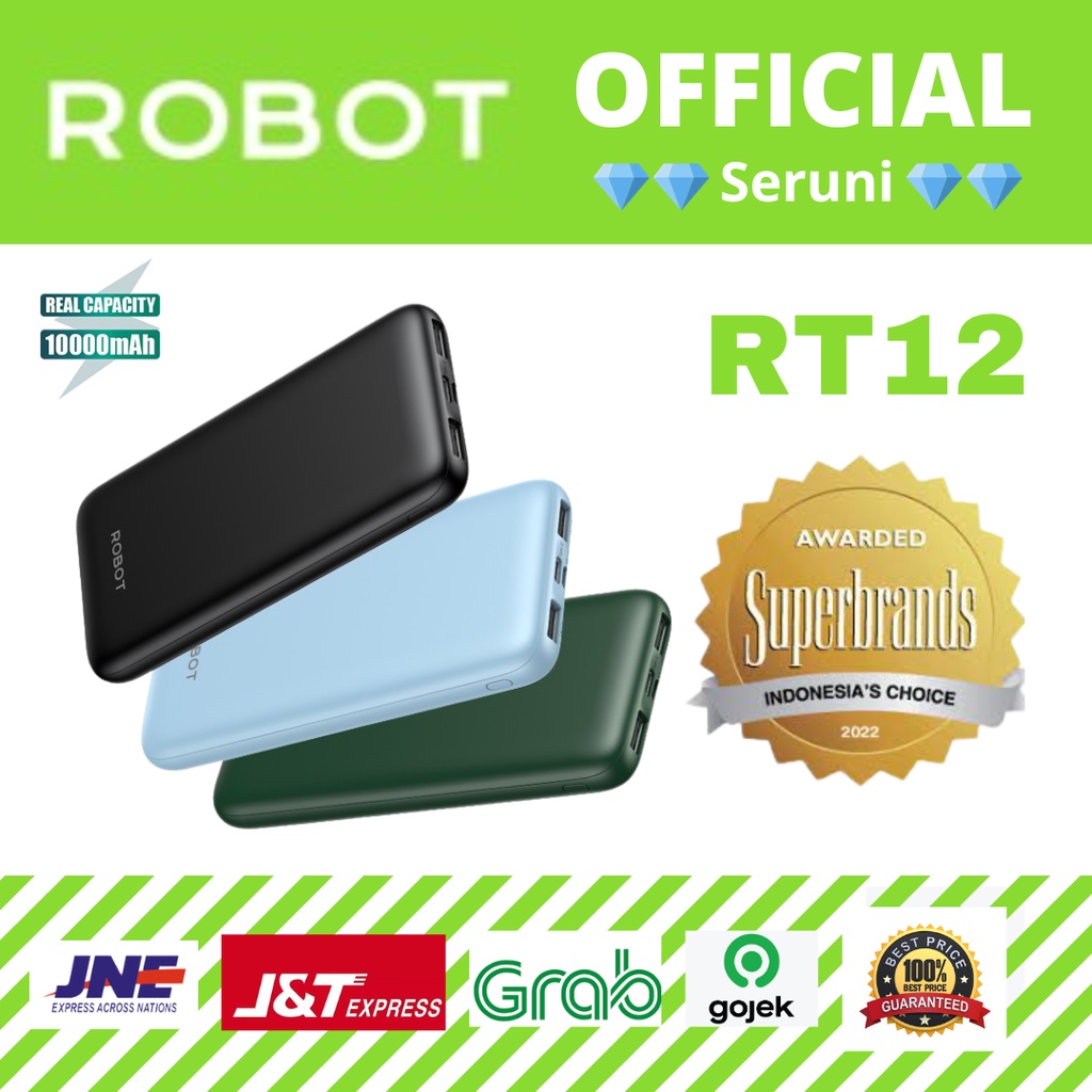 Jual Robot Powerbank Rt Mah Dual Input Output Slim Original