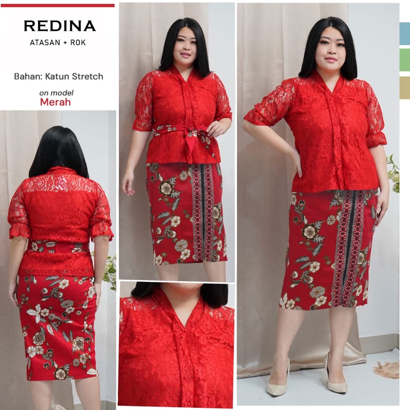 Jual Evercloth Redina Setelan Rok Dress Wanita Batik Couple Modern Dress Shopee Indonesia 