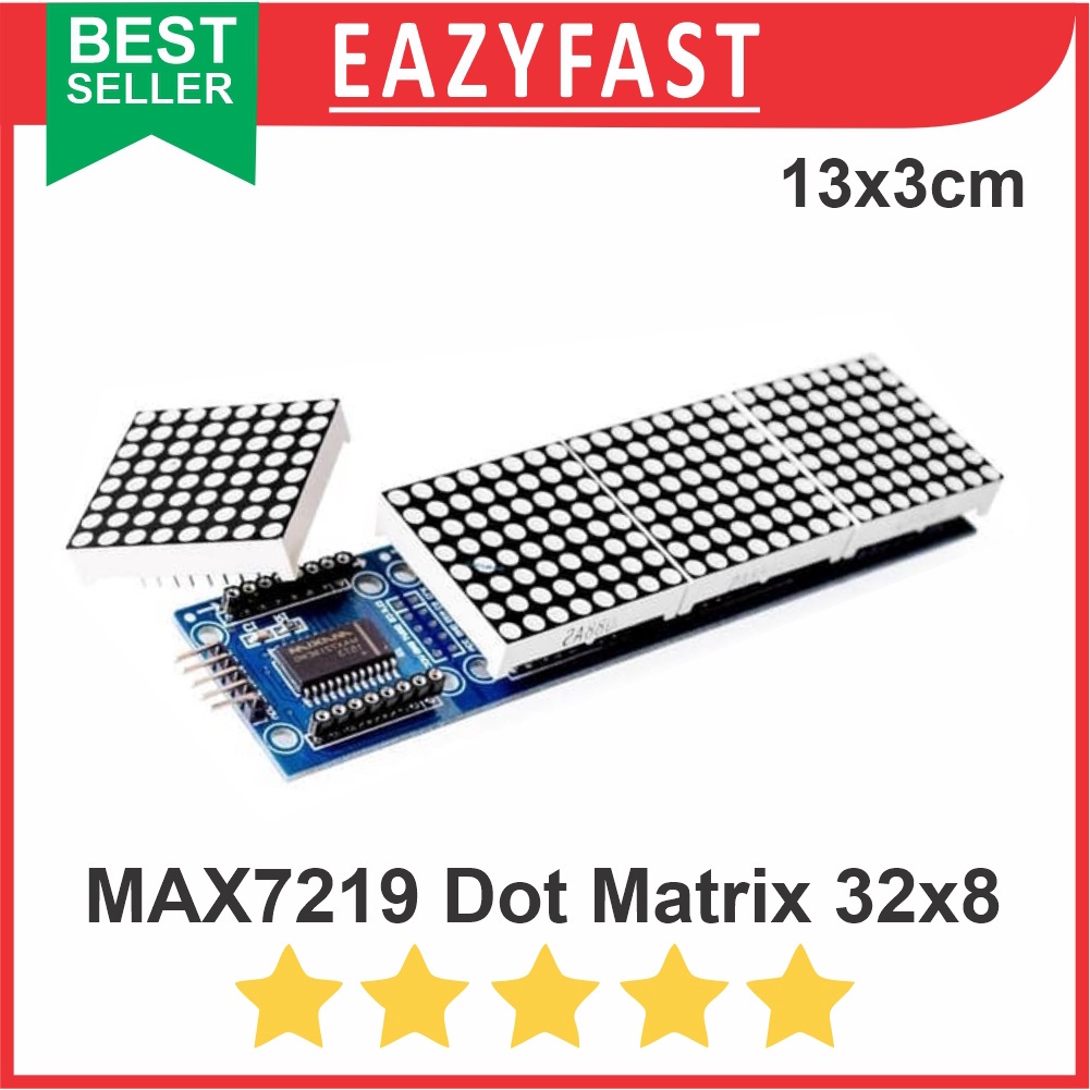 Jual Module Led Dot Matrix 32 x 8 x 8 x 4 Display With Max7219 For ...