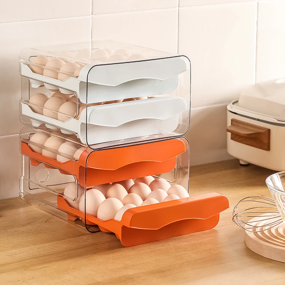 [UNIK88] Tempat Penyimpanan Telur JS100 Kotak Telur Rak Telur Egg Storage Box 2 Tingkat | AutoStock
