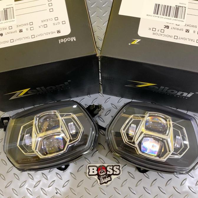 Jual Headlamp Led Daymaker Zelioni Smoke Chrome Vespa Sprint Shopee