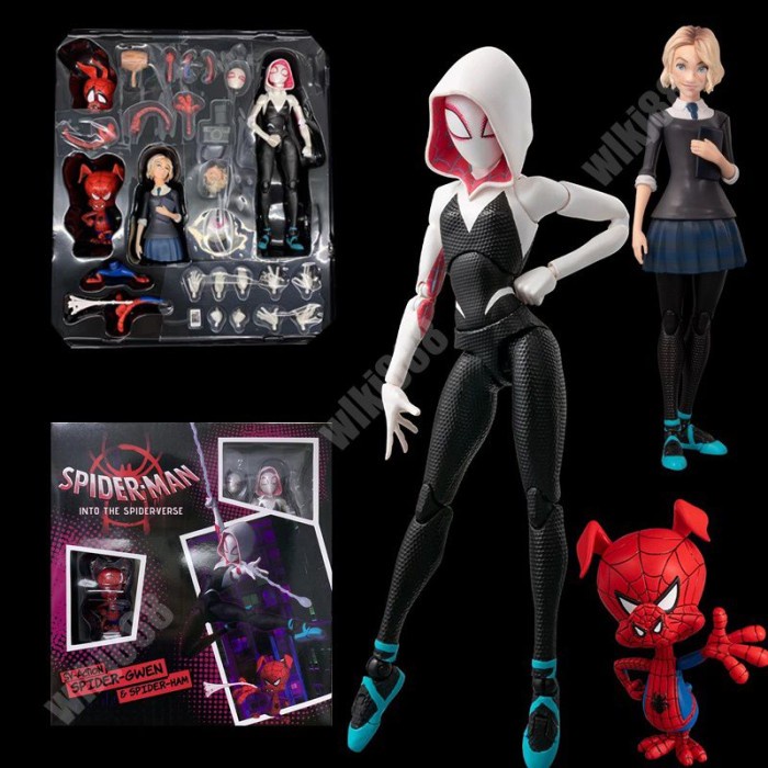 1:12 Scale Spider-Gwen & Spider-Ham Action Figure Set - Across The