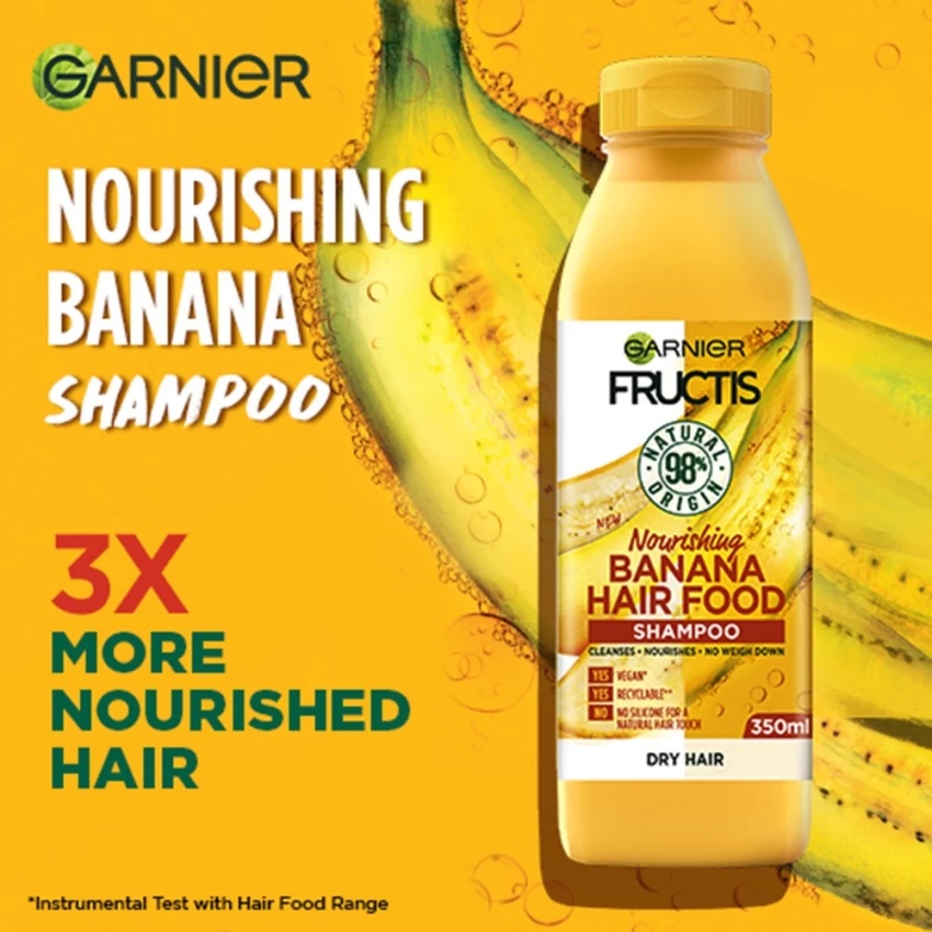 Jual Garnier Fructis Hair Food Banana Shampoo 350ml Shopee Indonesia