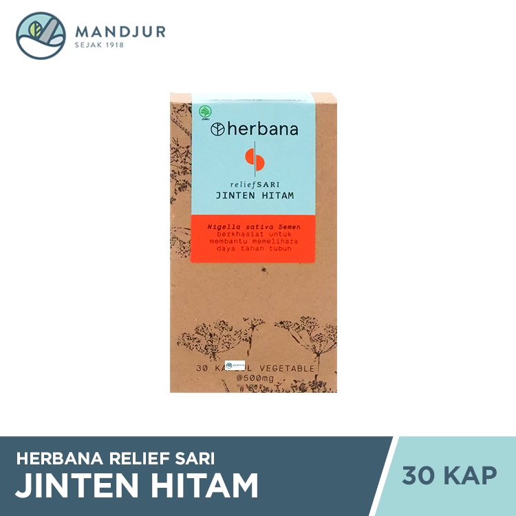 Jual Herbana Relief Sari Jinten Hitam 30 Kapsul Memelihara Daya Tahan