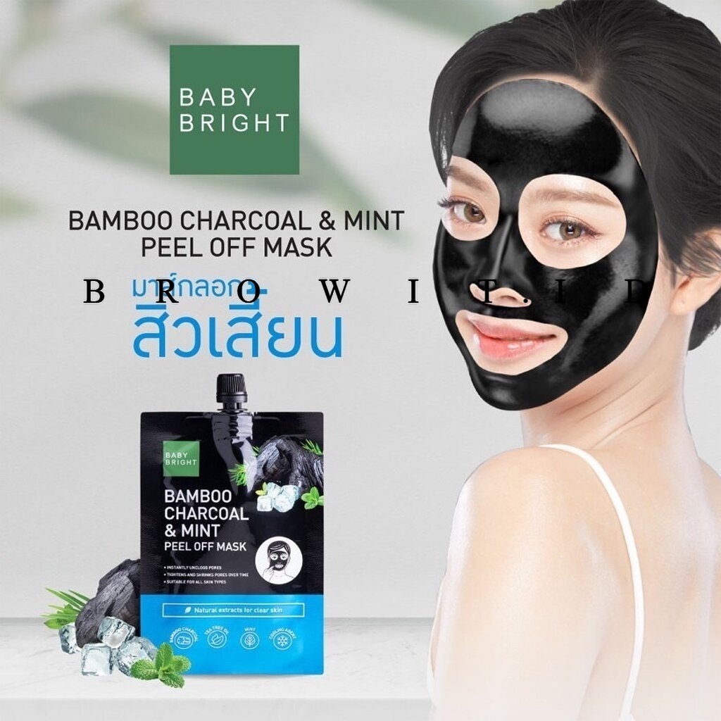Jual Baby Bright Bamboo Charcoal & Mint Peel Off Mask Masker Wajah