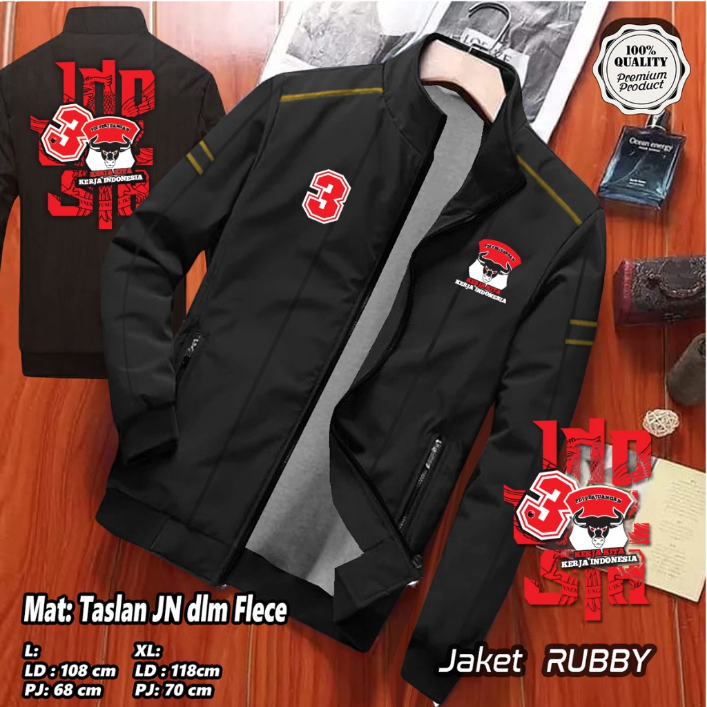 Jual JAKET SABLON PARTAI PDI PERJUANGAN TERBARU / JAKET PDIP PAARSUT ...