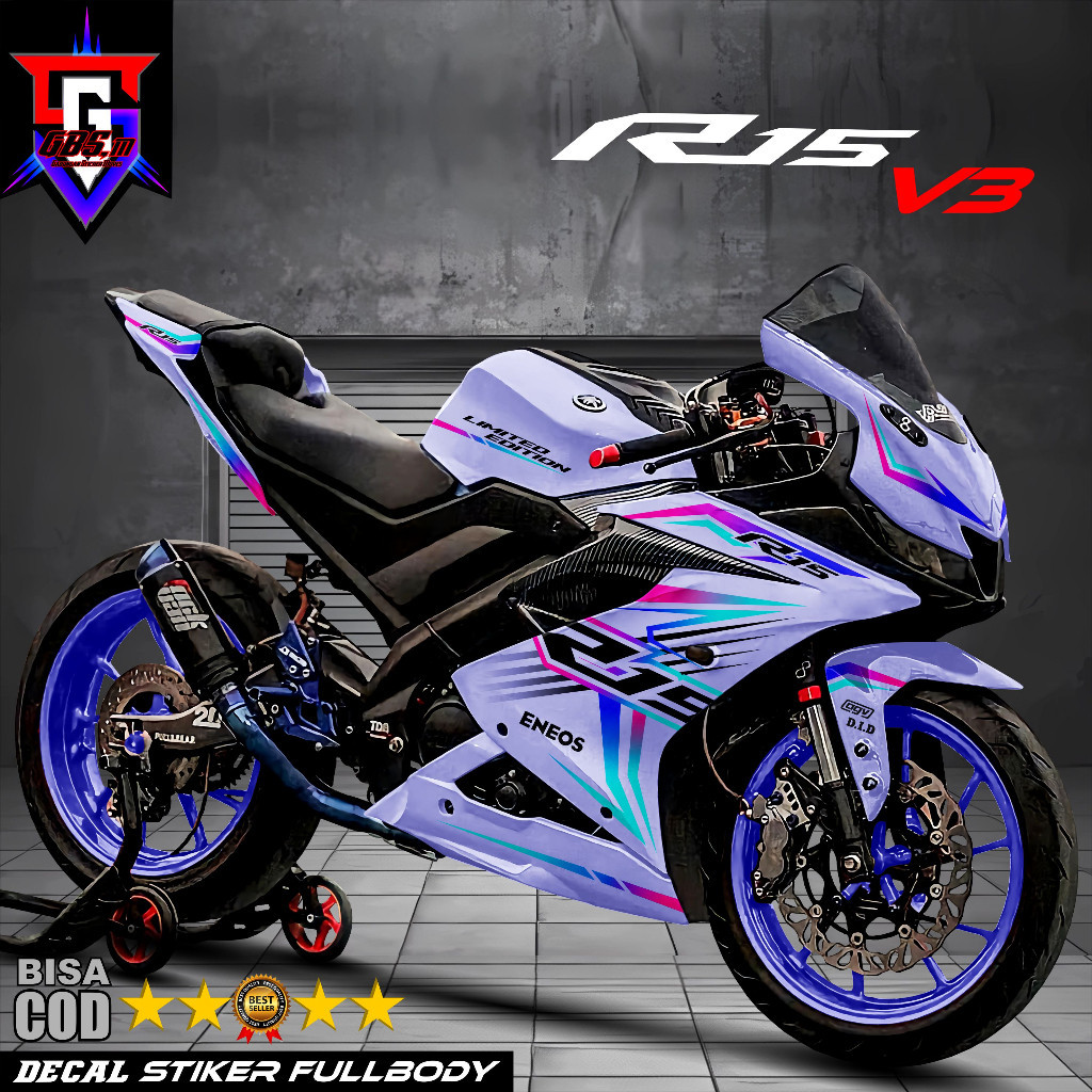 Jual Decal R15 V3 Stiker Decal Motor R15 V3 Sticker Yamaha R15 V3 ...