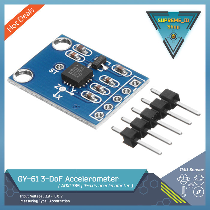 Jual GY-61 GY61 3DOF ADXL335 3-axis Accelerometer Tilt Angle Analog ...