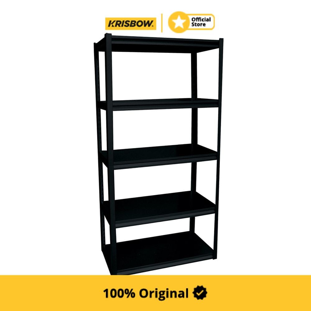 Jual Krisbow Shelving Rak Besi 5 Tingkat 90x45x183 cm - Hitam | Shopee ...