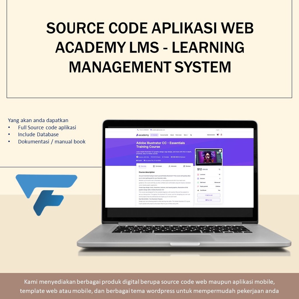 Jual SOURCE CODE APLIKASI WEB ACADEMY LMS - LEARNING MANAGEMENT SYSTEM ...