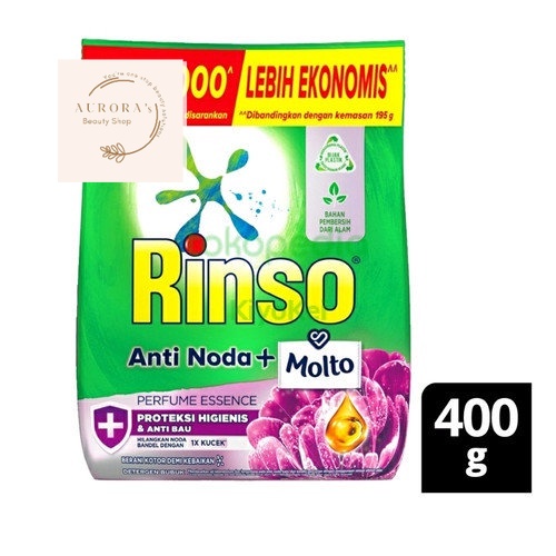 Jual RINSO ANTI NODA DETERGEN BUBUK 400 G ALL VARIAN | Shopee Indonesia