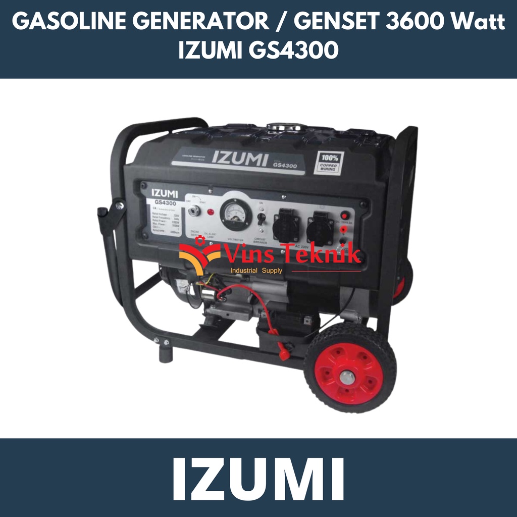 Jual Mesin genset listrik 3300watt generator GS4300 IZUMI GS 4300 ...